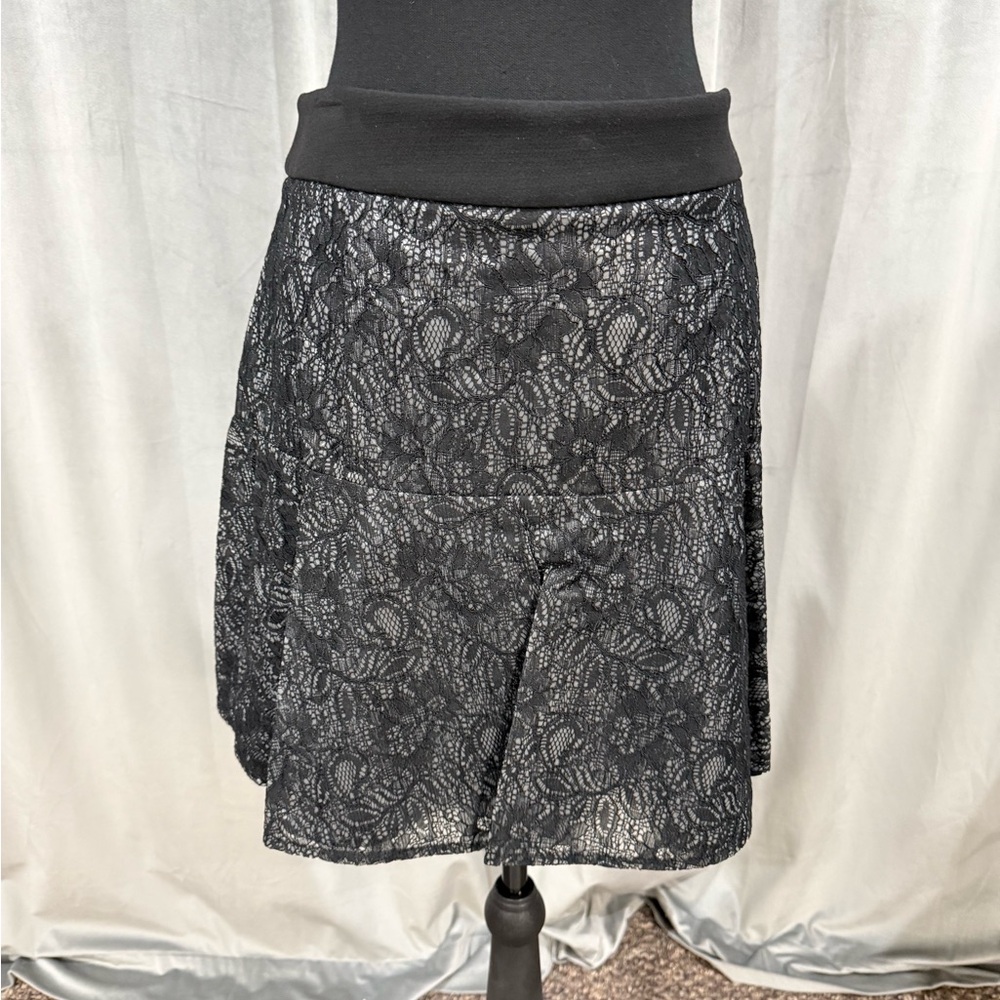 Elegant Black Lace Skirt